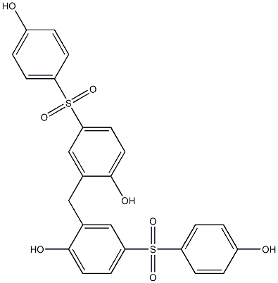 4,4'-[Methylenebis(4-hydroxy-3,1-phenylene)bissulfonyl]bisphenol Struktur