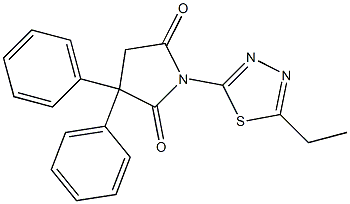 1-(5-Ethyl-1,3,4-thiadiazol-2-yl)-3,3-diphenylpyrrolidine-2,5-dione Structure