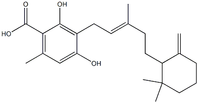 2,4-Dihydroxy-3-[3-methyl-5-(6,6-dimethyl-2-methylenecyclohexyl)-2-pentenyl]-6-methylbenzoic acid