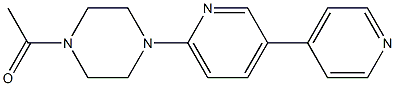 6-[4-Acetylpiperazin-1-yl]-3,4'-bipyridine,,结构式
