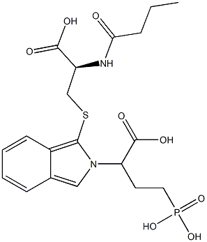 S-[2-(3-Phosphono-1-carboxypropyl)-2H-isoindol-1-yl]-N-butyryl-L-cysteine Structure