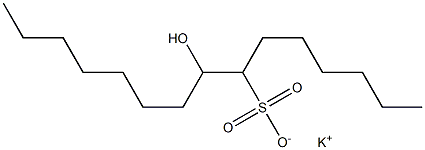 8-Hydroxypentadecane-7-sulfonic acid potassium salt Struktur