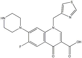 1,4-Dihydro-6-fluoro-7-(piperazin-1-yl)-1-[(thiazol-4-yl)methyl]-4-oxoquinoline-3-carboxylic acid