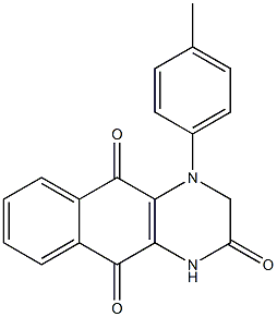 3,4-Dihydro-4-[4-methylphenyl]benzo[g]quinoxaline-2,5,10(1H)-trione Struktur