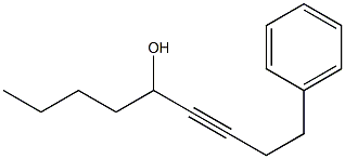 1-ブチル-5-フェニル-2-ペンチン-1-オール 化学構造式