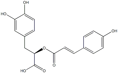 (R)-2-[(E)-3-(4-Hydroxyphenyl)-1-oxo-2-propenyloxy]-3-(3,4-dihydroxyphenyl)propanoic acid Struktur