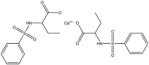 Bis[2-(phenylsulfonylamino)butanoic acid]calcium salt,,结构式