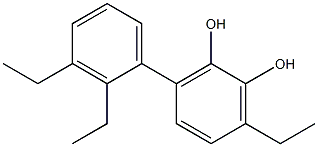 3-Ethyl-6-(2,3-diethylphenyl)benzene-1,2-diol,,结构式