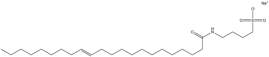 4-[[(E)-1-オキソ-13-ドコセン-1-イル]アミノ]-1-ブタンスルホン酸ナトリウム 化学構造式