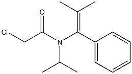 N-(1-Phenyl-2-methyl-1-propenyl)-N-isopropyl-2-chloroacetamide Structure