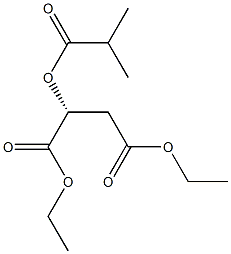 (+)-2-O-イソブチリル-D-りんご酸ジエチル 化学構造式
