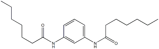 N,N'-Bis(1-oxoheptyl)-m-phenylenediamine Structure