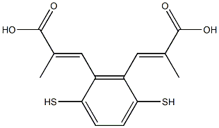 1,4-Benzenedithiolbis(2-methylpropenoate),,结构式