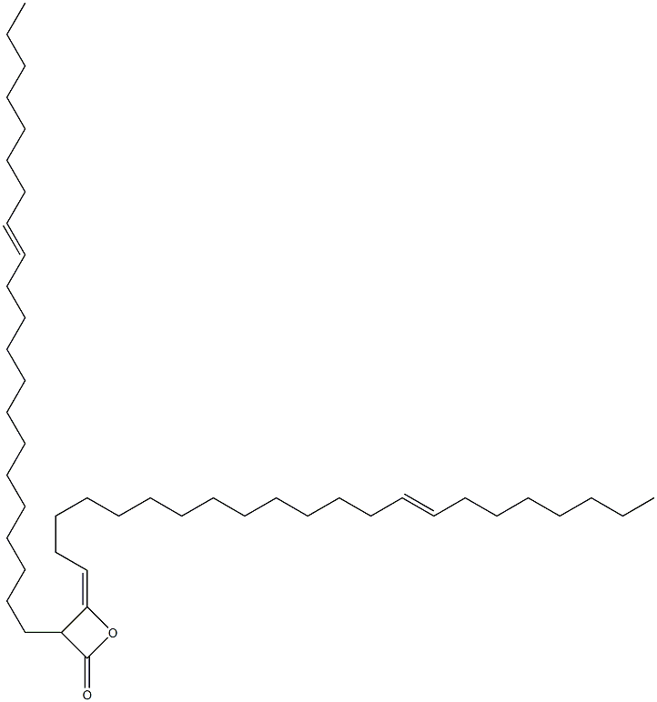 3-(13-Henicosenyl)-4-(14-docosen-1-ylidene)oxetan-2-one Structure