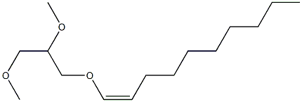 1-O-[(Z)-1-デセニル]-2-O,3-O-ジメチルグリセロール 化学構造式