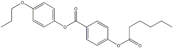 p-Hexanoyloxybenzoic acid p-propoxyphenyl ester Struktur