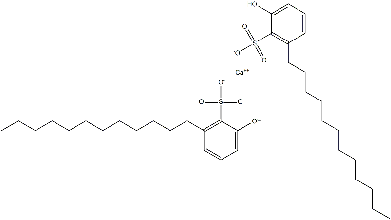 Bis(2-hydroxy-6-dodecylbenzenesulfonic acid)calcium salt,,结构式