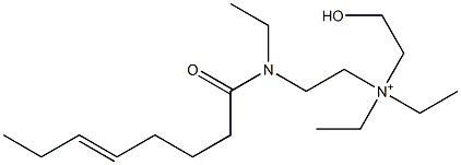 2-[N-Ethyl-N-(5-octenoyl)amino]-N,N-diethyl-N-(2-hydroxyethyl)ethanaminium Structure