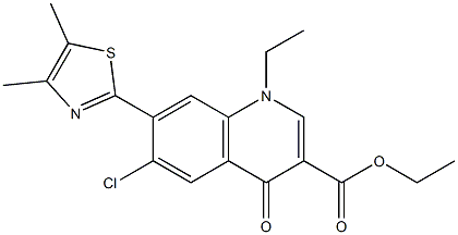 1,4-Dihydro-1-ethyl-4-oxo-6-chloro-7-(4,5-dimethylthiazol-2-yl)quinoline-3-carboxylic acid ethyl ester