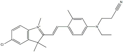 5-Chloro-2-[2-[4-[(2-cyanoethyl)ethylamino]-2-methylphenyl]ethenyl]-1,3,3-trimethyl-3H-indol-1-ium