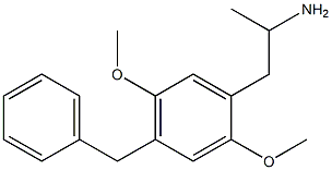 1-(2,5-Dimethoxy-4-benzylphenyl)-2-propanamine,,结构式