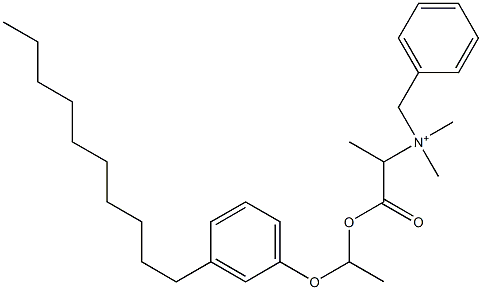 N,N-Dimethyl-N-benzyl-N-[1-[[1-(3-decylphenyloxy)ethyl]oxycarbonyl]ethyl]aminium 结构式