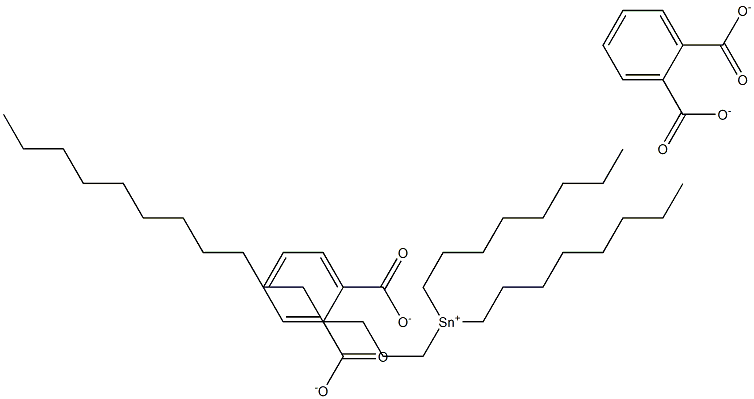 Bis(phthalic acid 1-pentadecyl)dioctyltin(IV) salt Structure