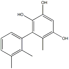 6-(2,3-Dimethylphenyl)-5-methylbenzene-1,2,4-triol Struktur