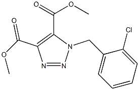 1-(2-クロロベンジル)-1H-1,2,3-トリアゾール-4,5-ジカルボン酸ジメチル 化学構造式