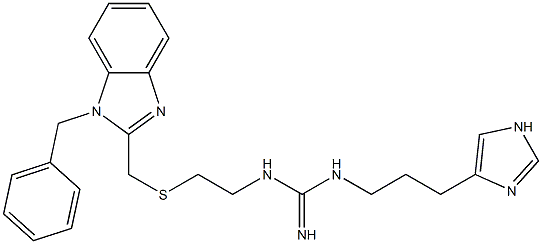 4-[3-[[Imino[[2-[(1-benzyl-1H-benzimidazol-2-yl)methylthio]ethyl]amino]methyl]amino]propyl]-1H-imidazole,,结构式