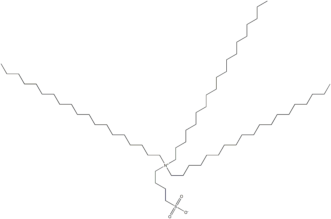 N,N-Dinonadecyl-N-(4-sulfonatobutyl)-1-nonadecanaminium 结构式