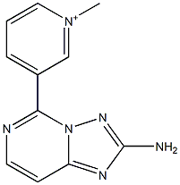 3-(2-Amino[1,2,4]triazolo[1,5-c]pyrimidin-5-yl)-1-methylpyridinium 结构式