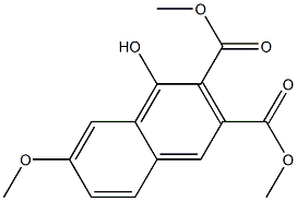 1-Hydroxy-7-methoxynaphthalene-2,3-dicarboxylic acid dimethyl ester,,结构式