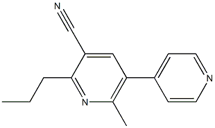 2-Propyl-5-(4-pyridinyl)-6-methylpyridine-3-carbonitrile Structure