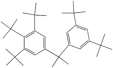 2-(3,4,5-Tri-tert-butylphenyl)-2-(3,5-di-tert-butylphenyl)propane,,结构式