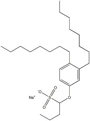 1-(3,4-Dioctylphenoxy)butane-1-sulfonic acid sodium salt|