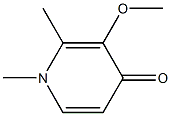 N-Methyl-3-methoxy-2-methyl-4(1H)-pyridone Structure