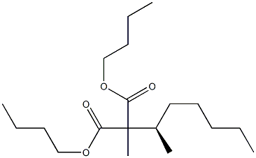 (+)-2-Methyl-2-[(R)-1-methylhexyl]malonic acid dibutyl ester Struktur