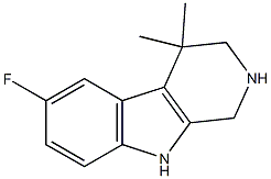 1,2,3,4-Tetrahydro-4,4-dimethyl-6-fluoro-9H-pyrido[3,4-b]indole Struktur