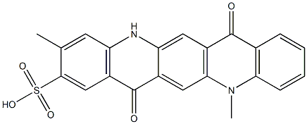5,7,12,14-テトラヒドロ-3,12-ジメチル-7,14-ジオキソキノ[2,3-b]アクリジン-2-スルホン酸 化学構造式