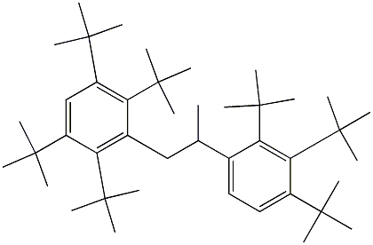 1-(2,3,5,6-Tetra-tert-butylphenyl)-2-(2,3,4-tri-tert-butylphenyl)propane Struktur