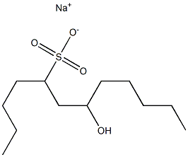 7-Hydroxydodecane-5-sulfonic acid sodium salt,,结构式