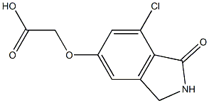 2-[[(7-Chloro-2,3-dihydro-1-oxo-1H-isoindol)-5-yl]oxy]acetic acid 结构式