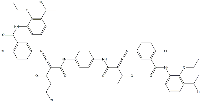 3,3'-[2-(Chloromethyl)-1,4-phenylenebis[iminocarbonyl(acetylmethylene)azo]]bis[N-[3-(1-chloroethyl)-2-ethoxyphenyl]-6-chlorobenzamide]