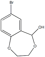 7-Bromo-2,3-dihydro-5H-1,4-benzodioxepin-5-ol Struktur