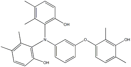 N,N-Bis(6-hydroxy-2,3-dimethylphenyl)-3-(3-hydroxy-2,4-dimethylphenoxy)benzenamine,,结构式