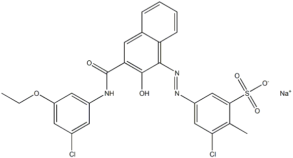 3-Chloro-2-methyl-5-[[3-[[(3-chloro-5-ethoxyphenyl)amino]carbonyl]-2-hydroxy-1-naphtyl]azo]benzenesulfonic acid sodium salt|