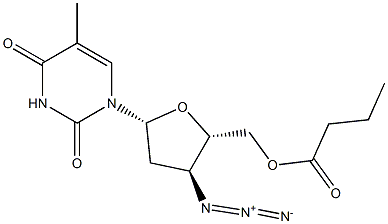 3'-Azido-5'-O-butyryl-3'-deoxythymidine,,结构式