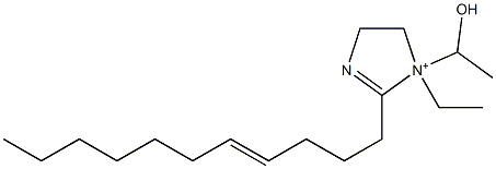 1-Ethyl-1-(1-hydroxyethyl)-2-(4-undecenyl)-2-imidazoline-1-ium Structure