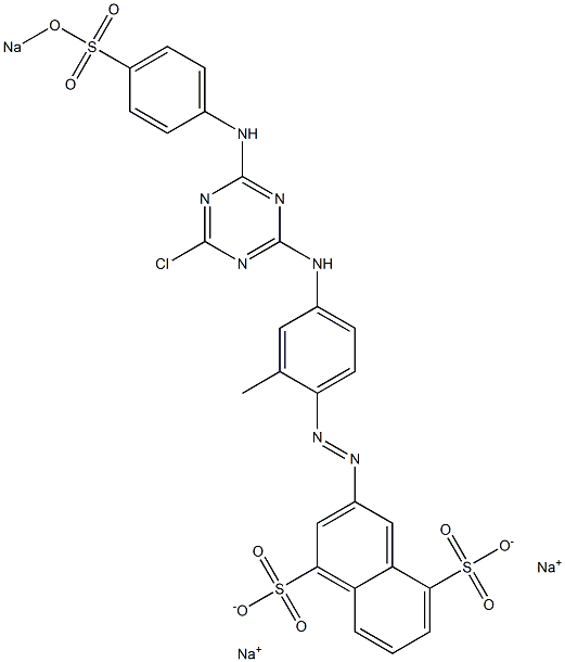 3-[4-[4-Chloro-6-[4-(sodiosulfo)anilino]-1,3,5-triazin-2-ylamino]-2-methylphenylazo]-1,5-naphthalenedisulfonic acid disodium salt